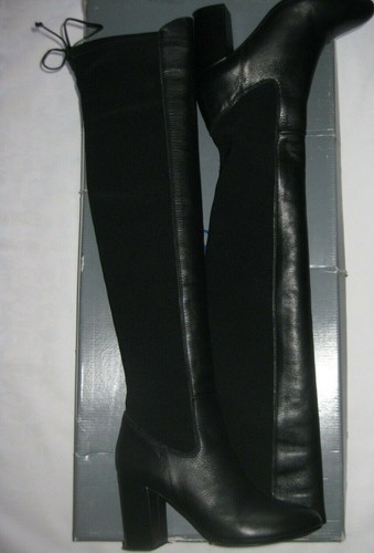 Bottes cuissardes cuir - noir, &
