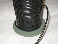 Cordon en cuir  noir 3 mm fil