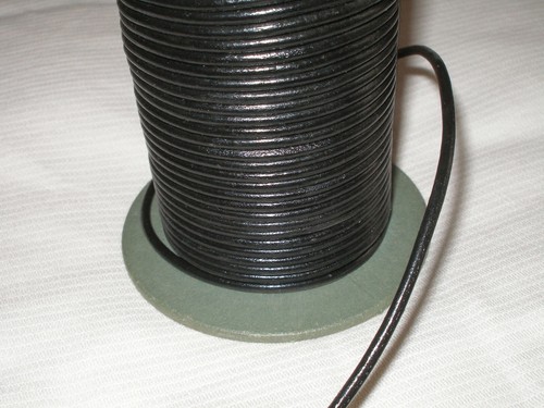 Cordon cuir noir - cuir, 3