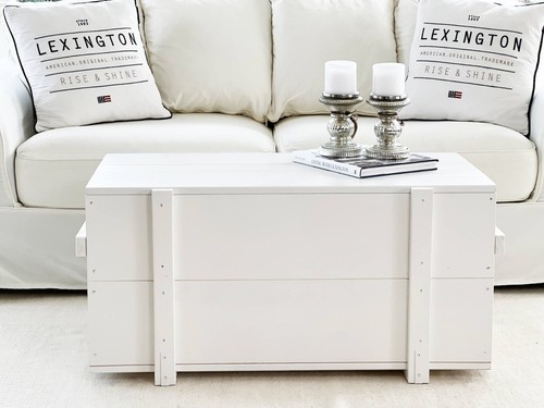 Coffre table basse bois - basse, en