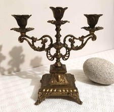antique vintage brass candlestick candle holder