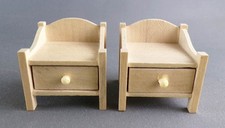 Lundby of Sweden - Bedroom 2 Bedside Tables with Drawer Dollhouse