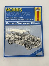 Morris minor 1000 Owners Manuel 56-71 Hardback Haynes