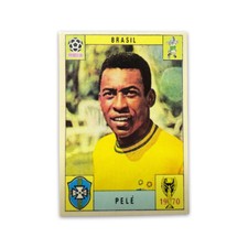 ?1970 Panini PELE Mexico 70 World Cup Brasil – Black Red Back Brazil Card ?
