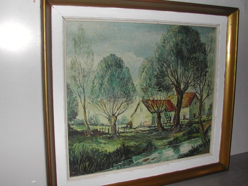 Huile sur toile maison - :, de