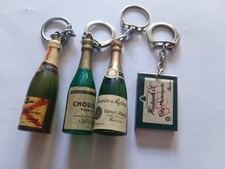 4 Different Vintage 60' CHAMPAGNE Bottle Keychain Keychains