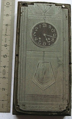 Plaque imprimerie horloge - imprimerie,