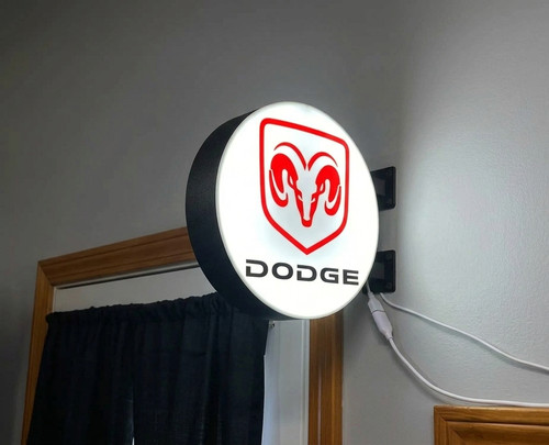 Enseigne lumineuse dodge led - lumineuse,