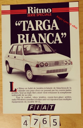 Fiat ritmo targa bianca série - ritmo,