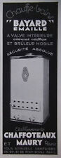 1934 BAYARD ENAMELLED CHAFFOTEAUX & MAURY PRESS ADVERTISEMENT