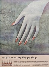 Peggy Sage Flagship Nail Polish Smartest Shades Flattering Durable Print Ad 1943