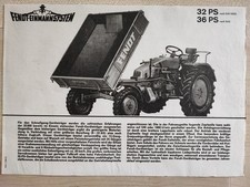 Original Fendt GT One Man System Tractor Flyer Thin Print Paper 1960s Marktoberdorf