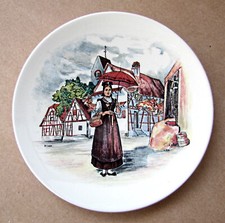 Assiette Lentille Service Alsacien Obernai en Faïence de Sarreguemines France