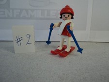 PLAYMOBIL vintage city sports d'hiver enfant fille skis du set 3467 de 1984 #2