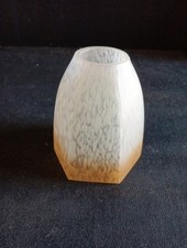 Tulipe Lampe Pâte De Verre Schneider Muller Degué ? H 12.5cm Diam. 11cm Col 42mm