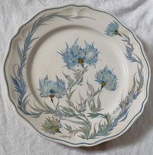 Assiette plate Youen Quimper fleurs bleues