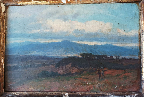 Tableau 1896 paysage aux - tableau,