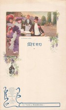 VIEUX PAPIER MENU PUBLICITAIRE