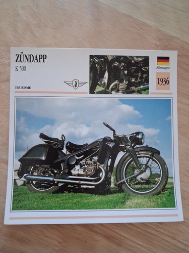 Zündapp k500 1936 500 fiche - zündapp, k