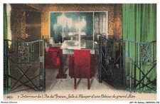 ARTP2-0144-BOAT - interior of the Ile de France - dining room one of g