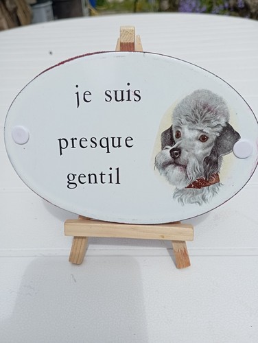Plaque émaillée portrait - plaque, (portrait
