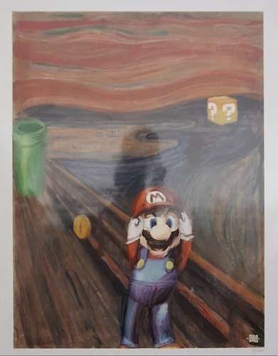 Lithographie mario bross - lithographie,