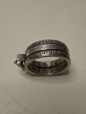 Antique 19th century peasant solar ring in silver?
