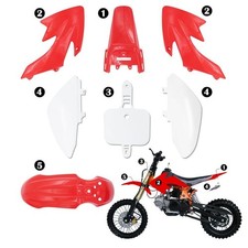 Pit Bike Pièces forMX650 MX500 50cc-160cc Moto-Cross Pièces Rouge+ Blanc V4T4