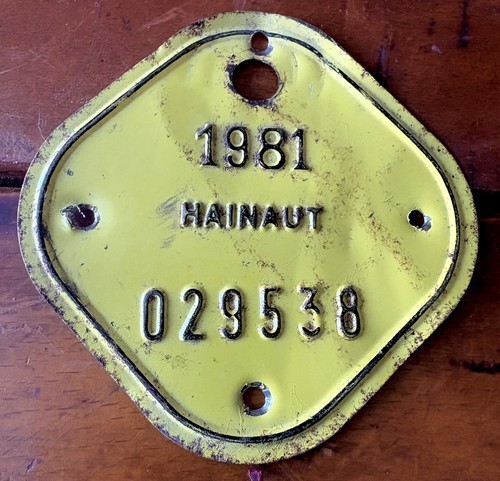 Ancienne plaque taxe pour - de,