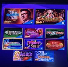 WMS BB3 MULTI 9 SLOT MACHINE GAME CHEST  INVADERS RETURN BIER HAUS FORTUNE 88 ++