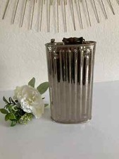 11 ⚜️ Old water bottle with wooden handle vintage height 24 cm metal