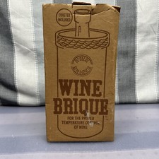 The Original Wine Brique Clay Wine Chiller by Cuisine Concepts W Box & Coaster
