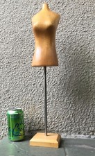 Carved Wooden tabletop countertop female mannequin tailors dummy 20"
