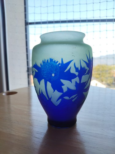 Vase argental décor floral - vase,