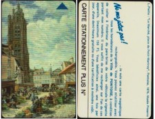 PONTOISE 95 CARTE de STATIONNEMENT de LA VILLE RECHARGEABLE MAGNETIQUE