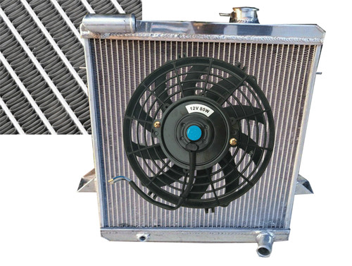 3row aluminium radiateur fan - aluminium, radiateur+fan