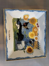 RARE ROSINA WACHTMEISTER "DUE GATTI E GIRASOLE " GOEBEL LARGE 14" PLATE