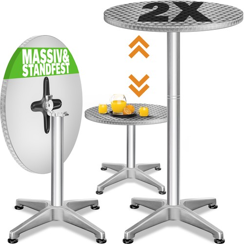 Table haute ronde - 2x, pliable
