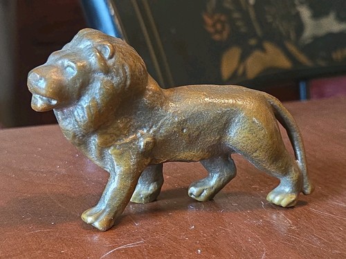 Antique miniature lion figure - antique,