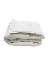 Couette tempérée Microfibre blanche - 2 personnes - Mi saison - MORTREUX