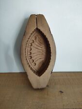 Antique Wooden Butter Mold Carved Folk Art Floral Decor - Vintage 2