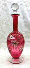 LEGRAS ENAMELLED GLASS CARAFE