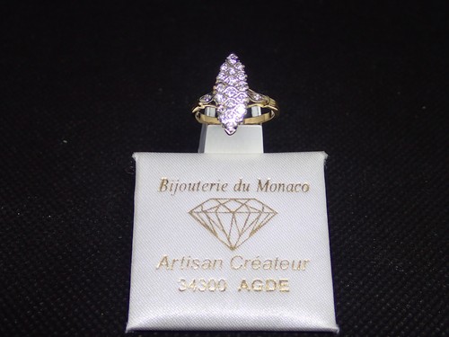 Bague marquise jaune - bague,