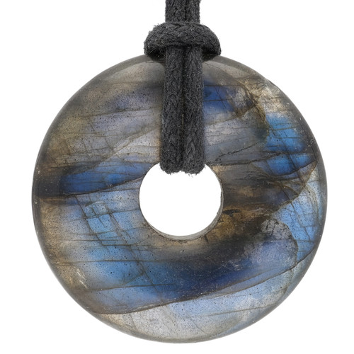 Pendentif donut labradorite - donut, en