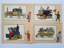 LOT CHROMOS TINTIN VOIR et SAVOIR par Hergé AUTOMOBILE Chromo Timbre