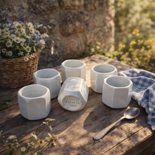 Lot de 6 pots à yaourt