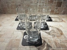 LOT DE 6 VERRES À BIÈRE CARLSBERG 25 CL AVEC 6 SOUS BOCKS NEUF