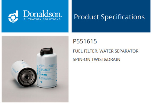 Donaldson p551615 fuel - fuel, filter