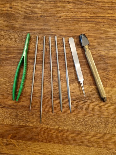 Outils horlogerie 5 limes - (5,