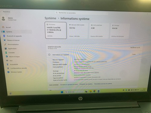 Zbook i7 7820hq 32go - zbook, i7-7820hq
